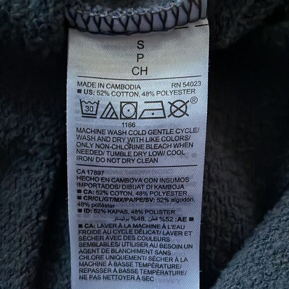 Old Navy Black, Dark Teal and Gray Camo Crewneck Pullover - Picture 5 of 6